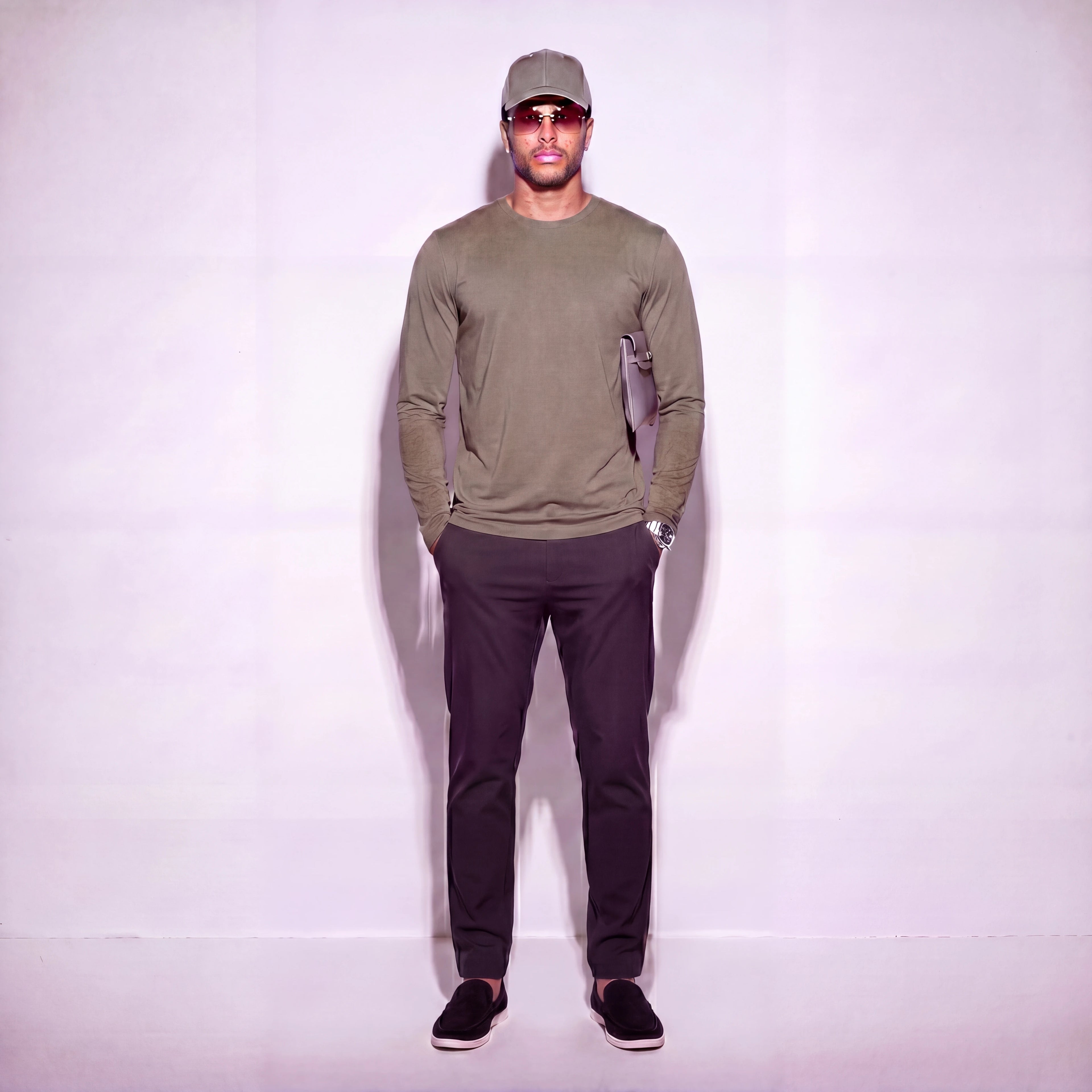 Kaki Longsleeve t-shirt